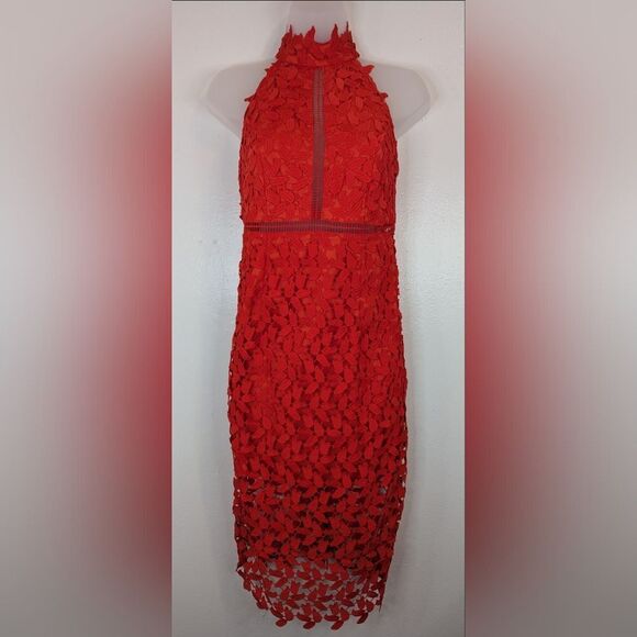 Bardot Gardencore Tomato Coquette Girl Feminine Coastal Beachy Chic Dress 6 - Picture 3 of 9